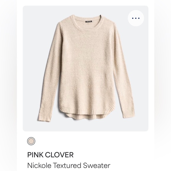 Pink Clover Women's Sweater in Cream - Picture 2 of 9